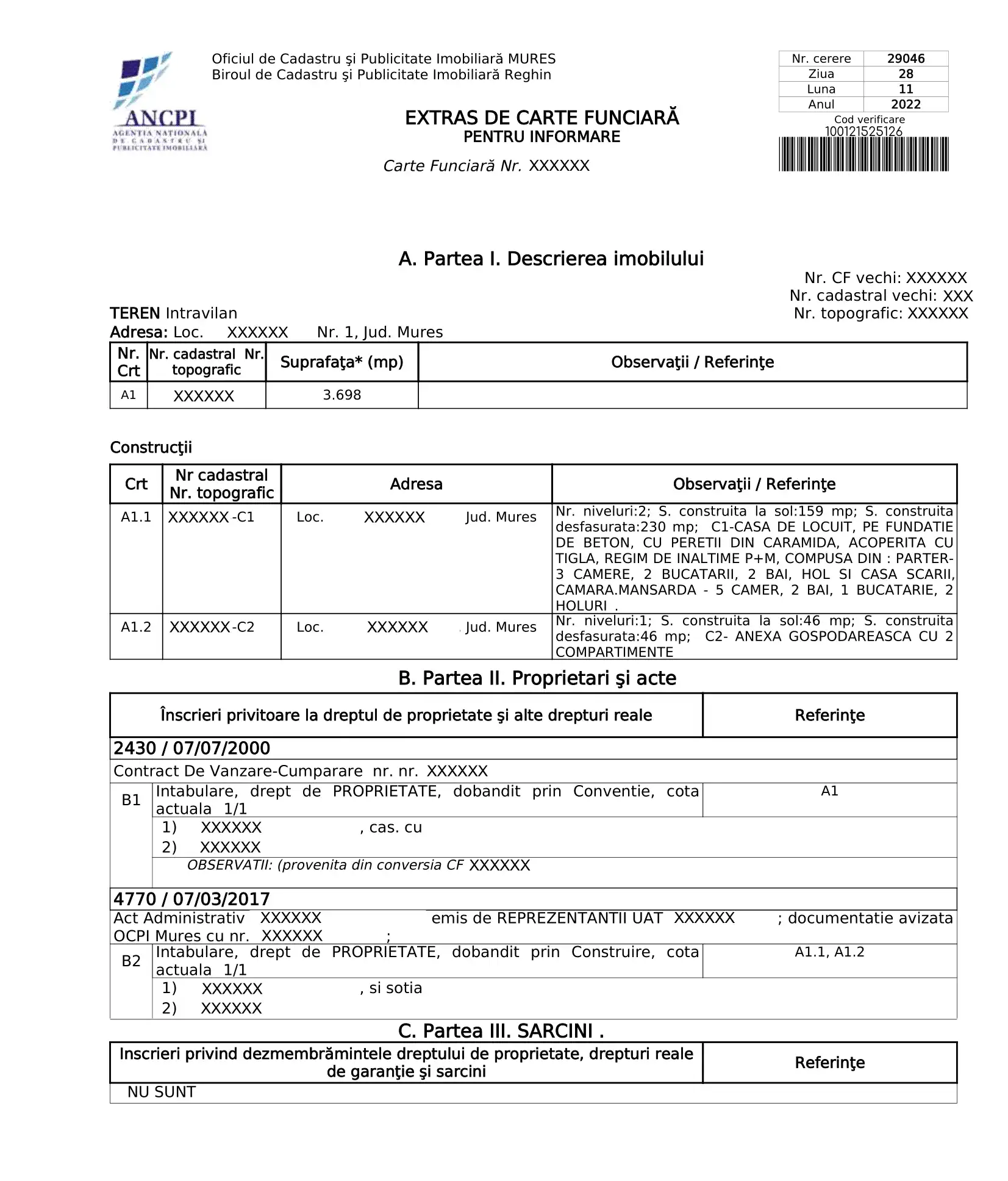 Depunere acte pentru cadastru